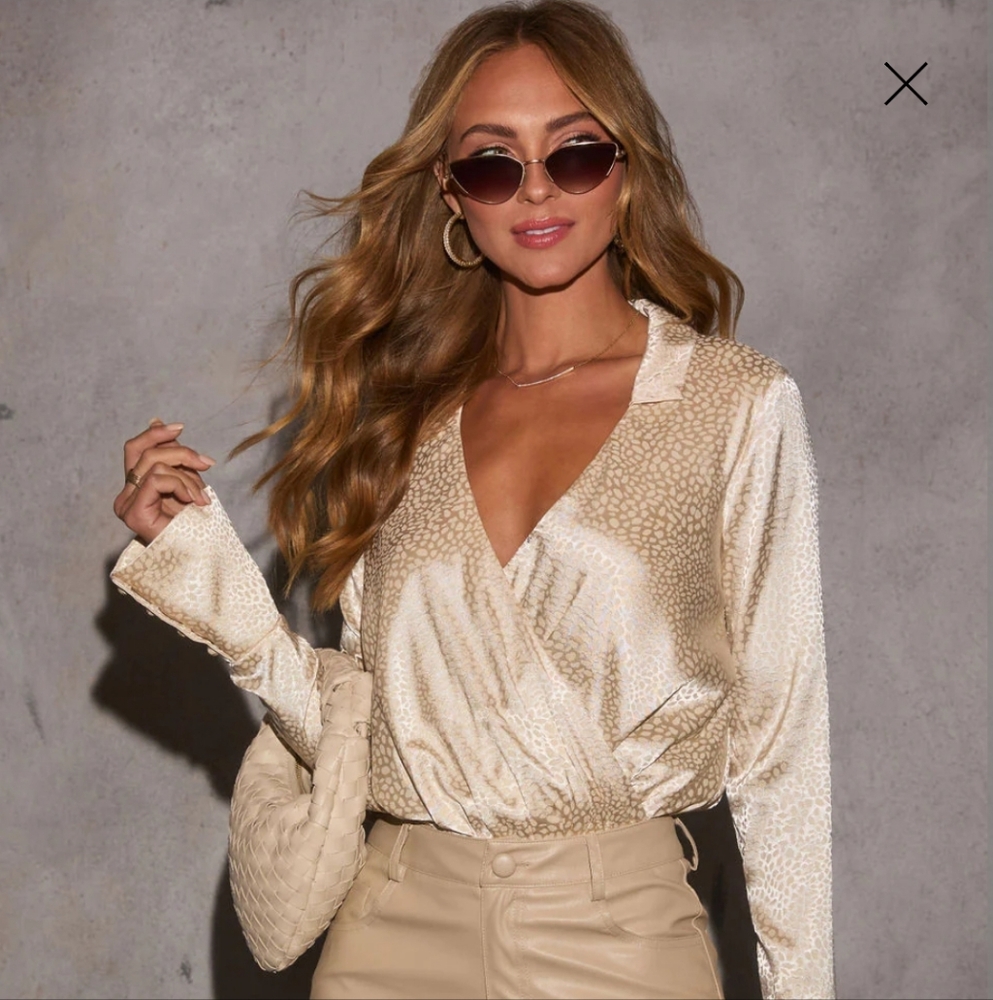 Jollie Satin Embossed Bodysuit